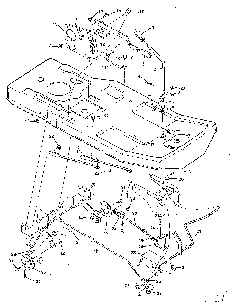 MOWER HOUSING SUSPENSION