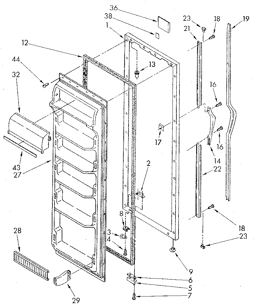 Refrigerator door