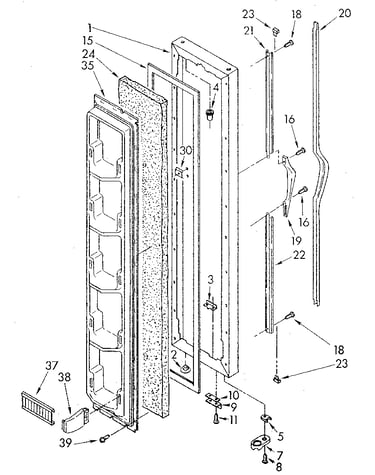 Freezer door