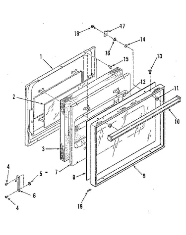Oven door section