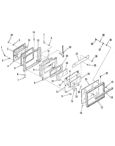 Oven door section