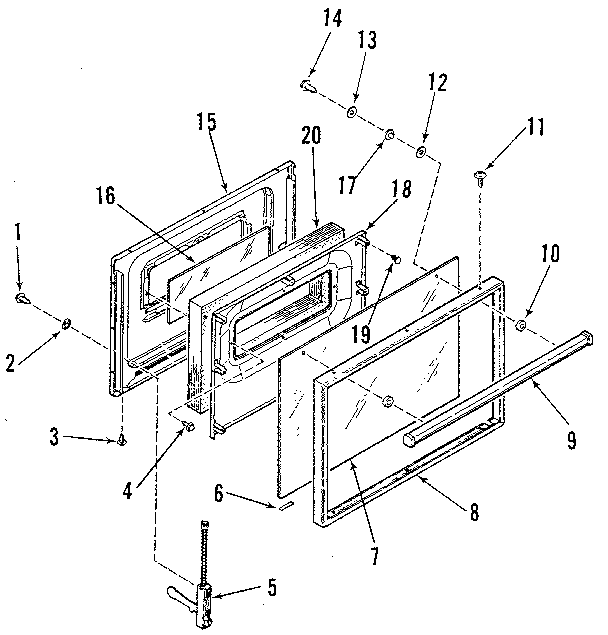 Oven door section