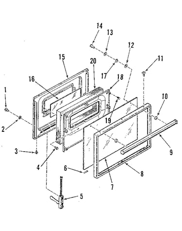 Oven door section
