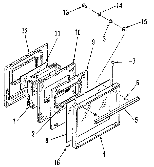 Oven door section