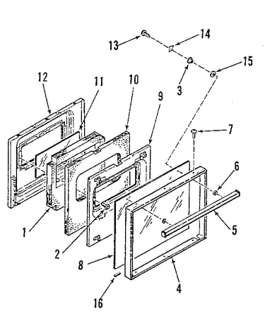 Oven door section