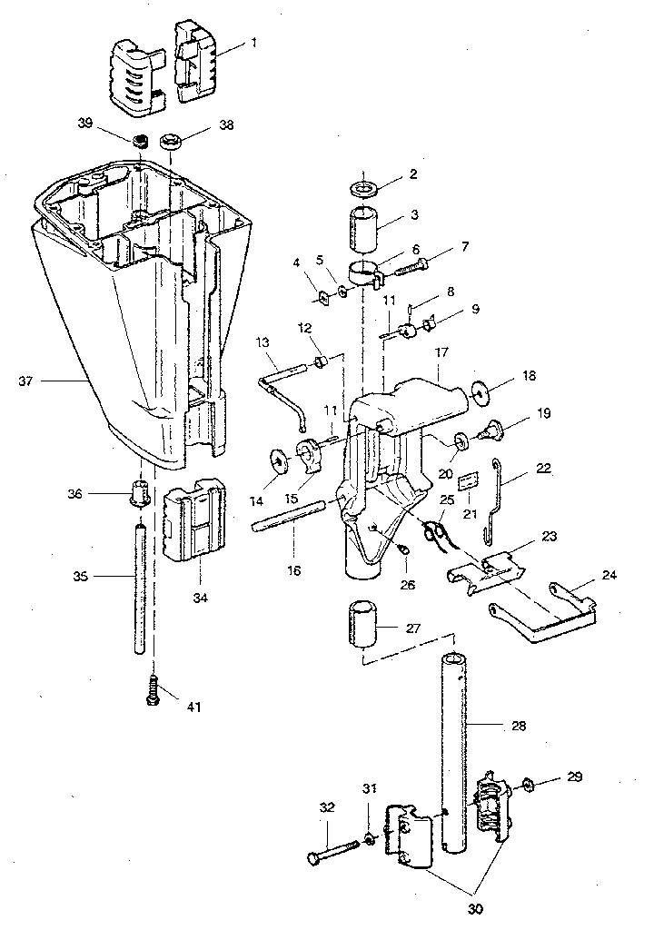 Motor leg and swivel bracket