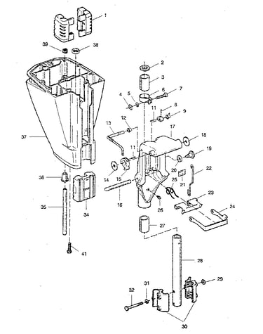 Motor leg and swivel bracket