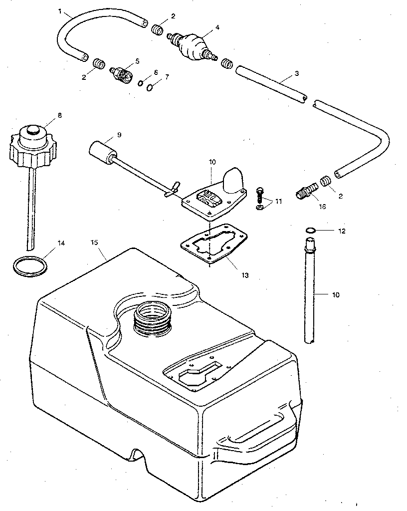 Fuel tank and line