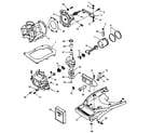 Craftsman 225587501 power head & support plate diagram