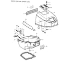 Craftsman 225581491 engine cover and support plate diagram