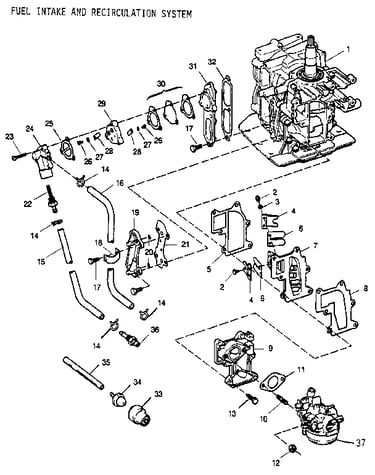 Fuel intake and recirculation system