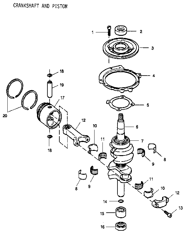 CRANKSHAFT AND PISTON