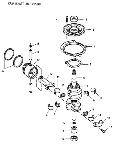 Crankshaft and piston