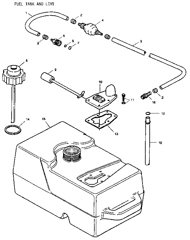 FUEL TANK AND LINE