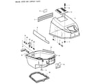 Craftsman 225581501 engine cover and support plate diagram