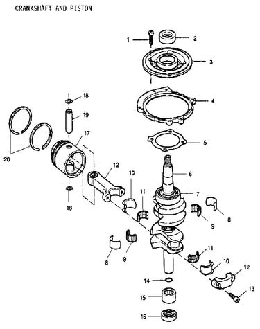Crankshaft and piston