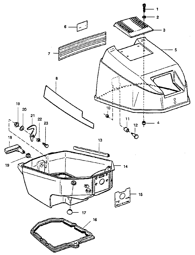 ENGINE COVER AND SUPPORT PLATE