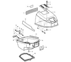 Craftsman 225581741 engine cover and support plate diagram