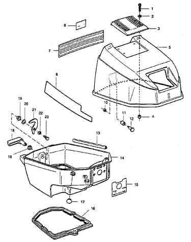 Engine cover and support plate