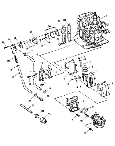 Fuel intake and recirculation system