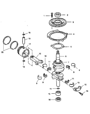Crankshaft and piston
