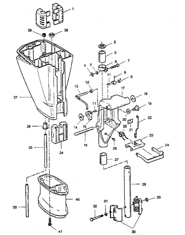 Motor leg and swivel bracket