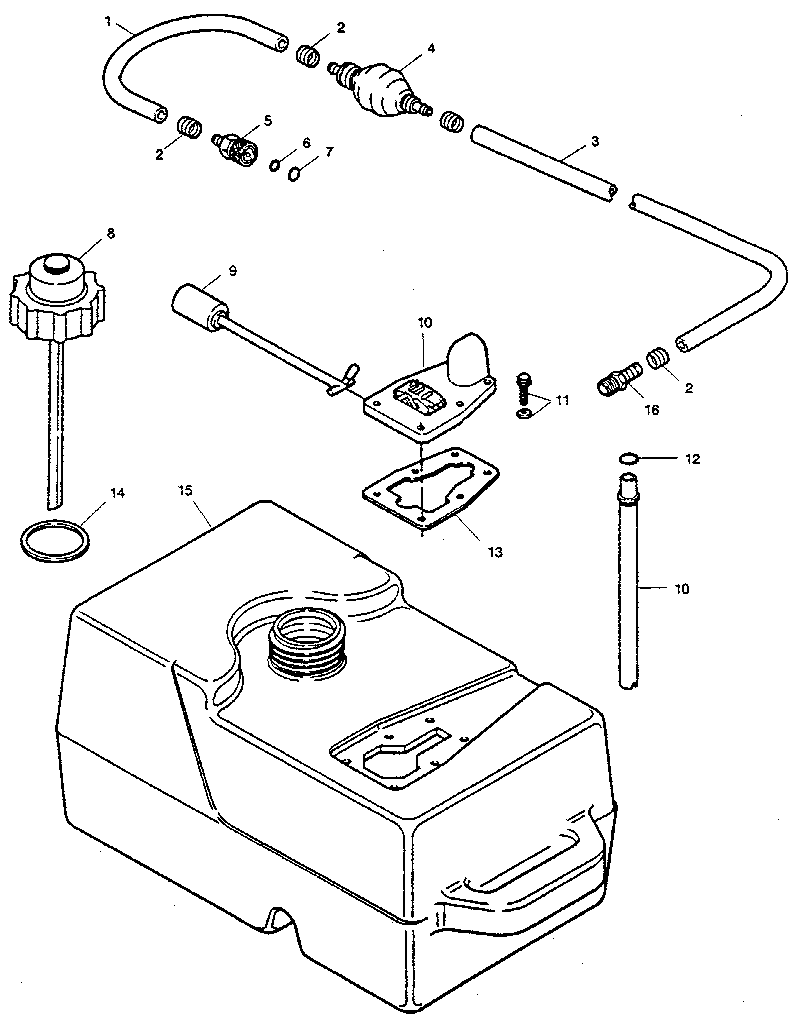 Fuel tank and line