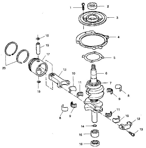 Crankshaft and piston
