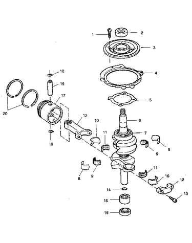 Crankshaft and piston