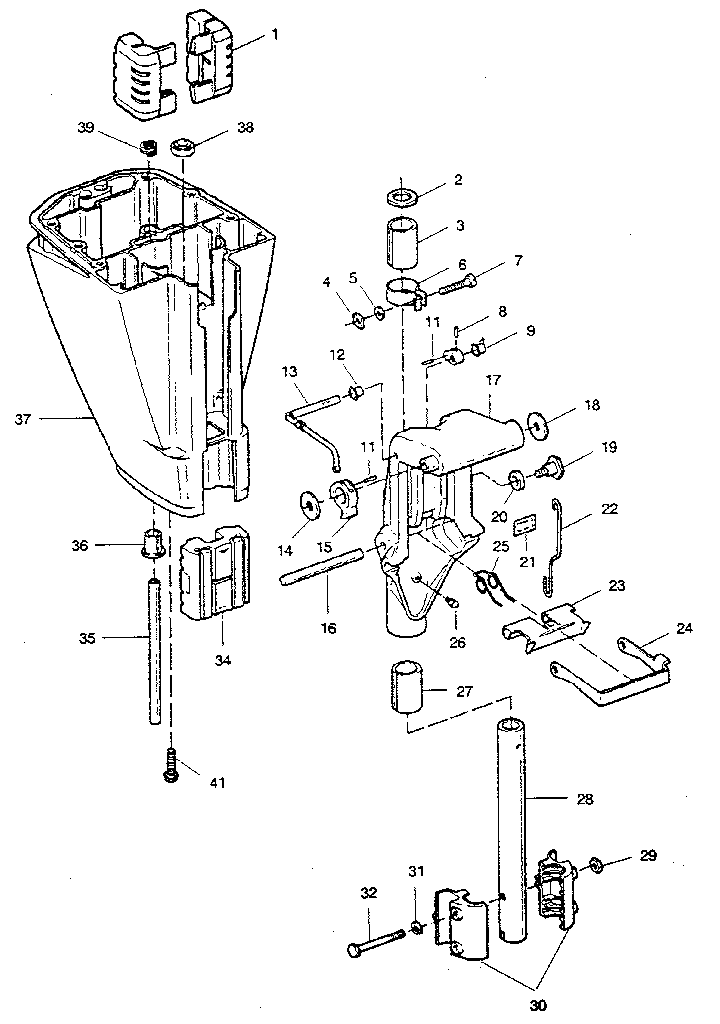 Motor leg and swivel bracket