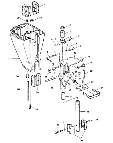 Motor leg and swivel bracket