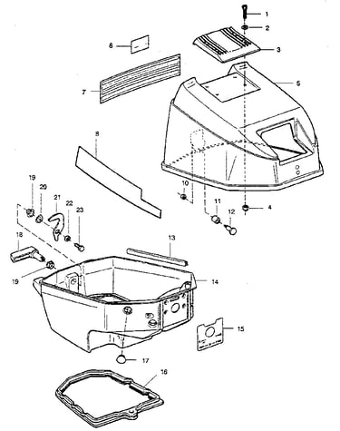 Engine cover and support plate