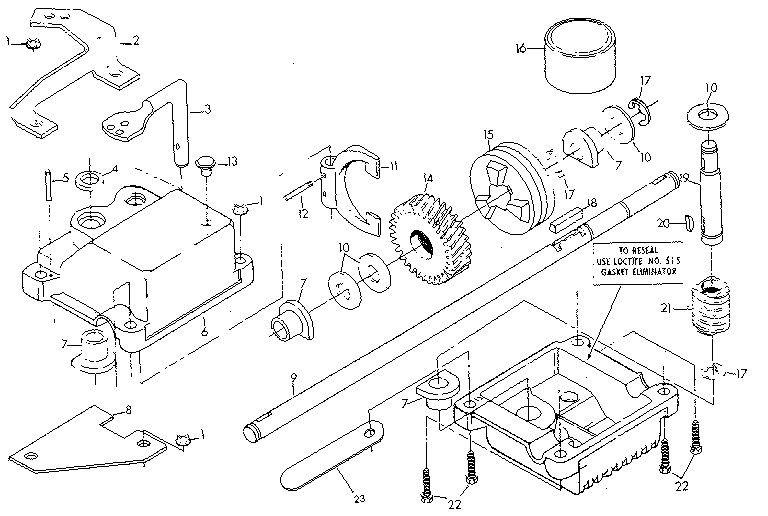 Gear case assembly no. 88387