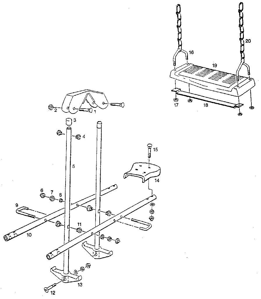 AIRGLIDE ASSEMBLY AND SWING ASSEMBLY