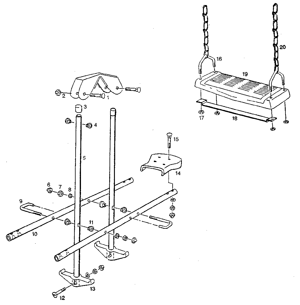 Airglide and swing assembly