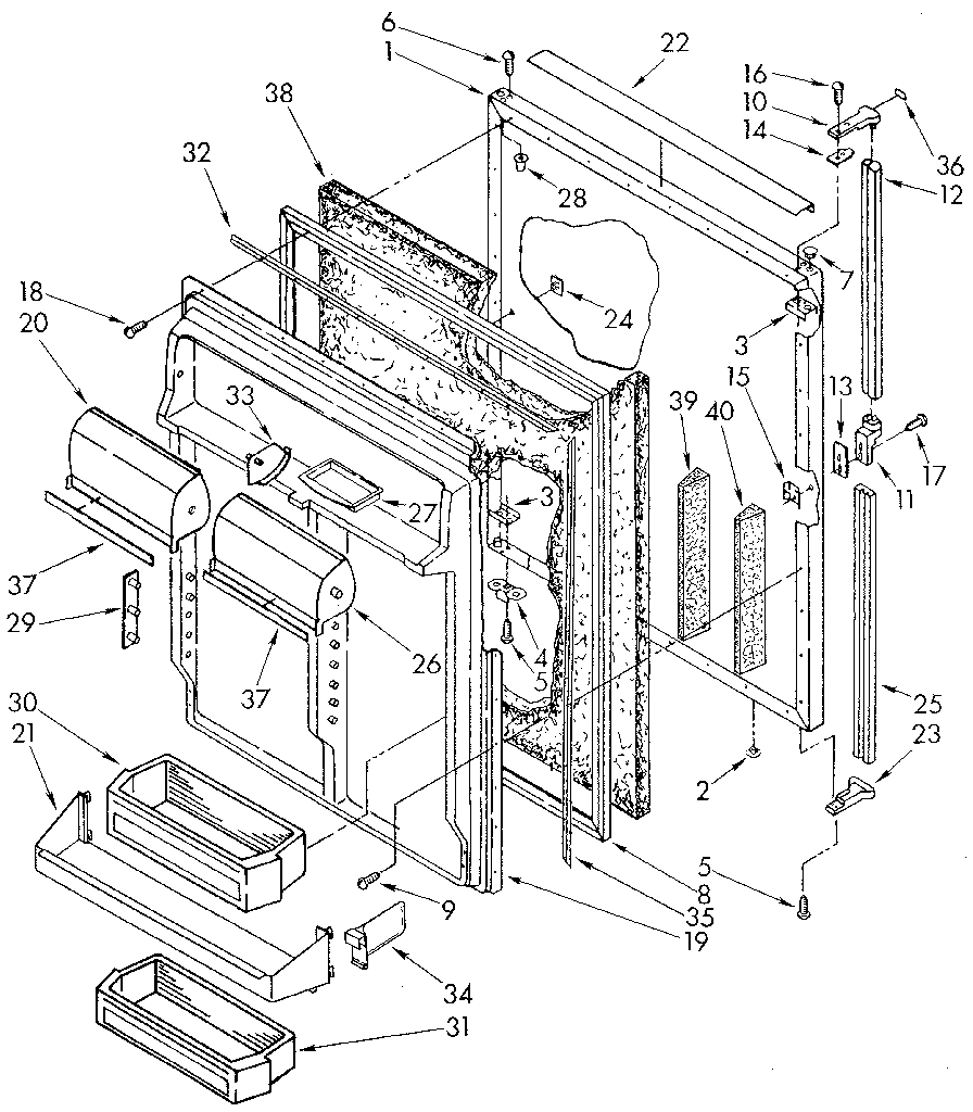 Refrigerator door