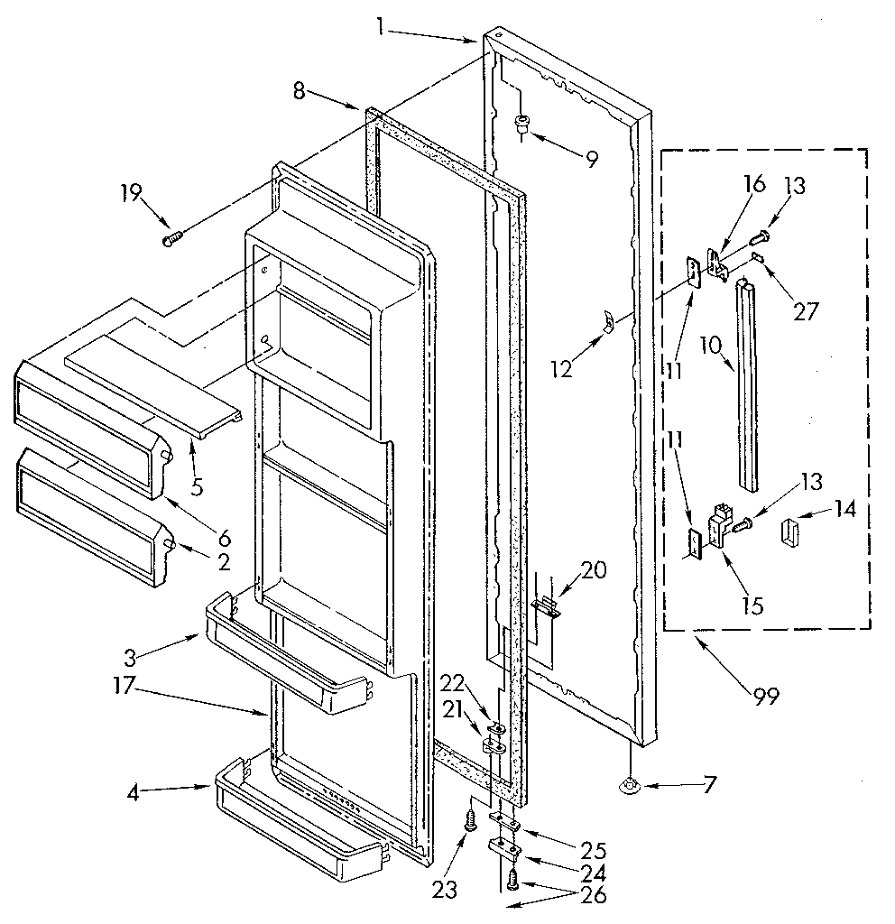 Refrigerator door