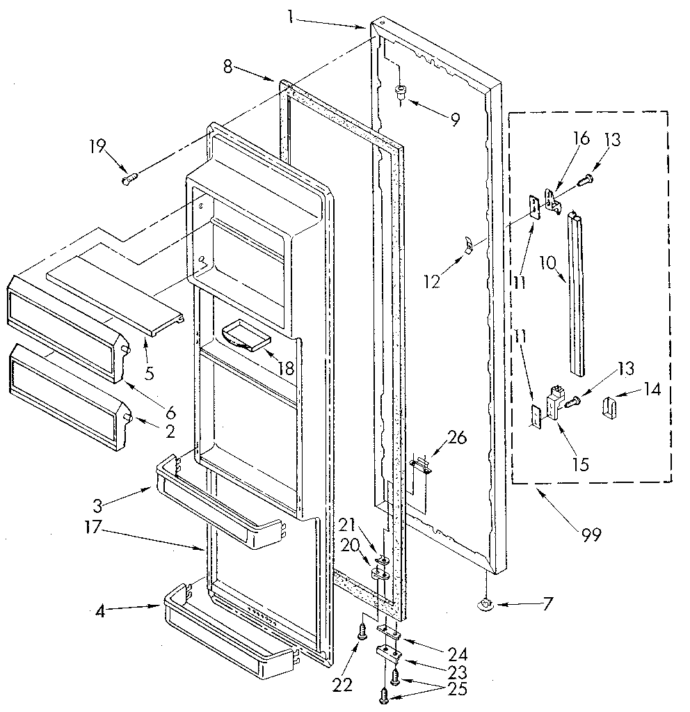 Refrigerator door