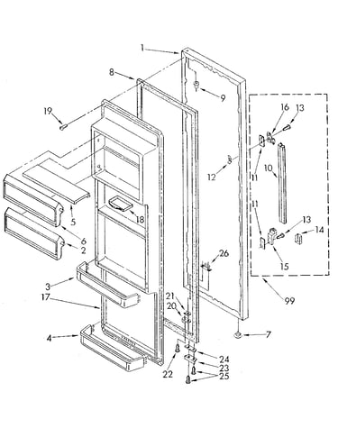 Refrigerator door