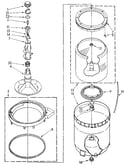 Agitator, basket and tub