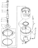 Agitator, basket and tub