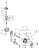 Brake, clutch, gearcase, motor and pump
