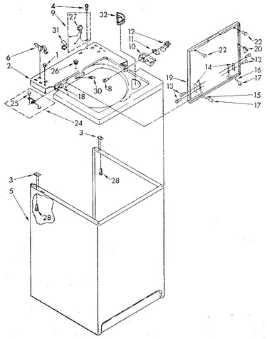 Top and cabinet