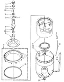 Agitator, basket and tub