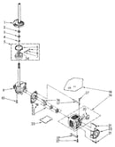 Brake, clutch, gearcase, motor and pump