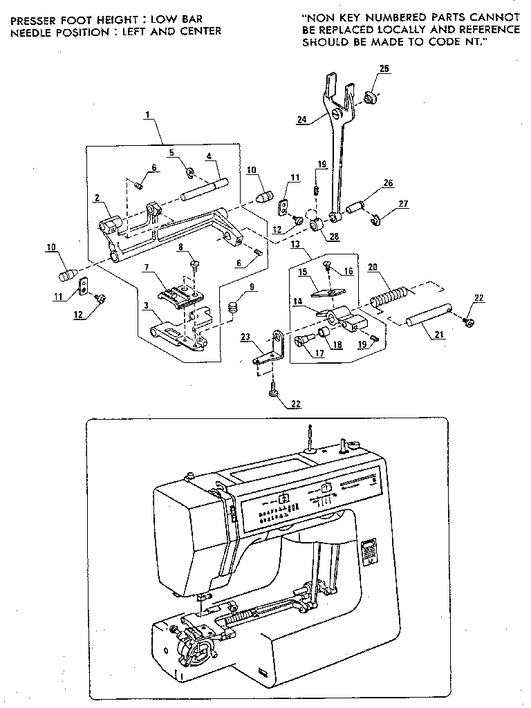 Feed rock shaft unit