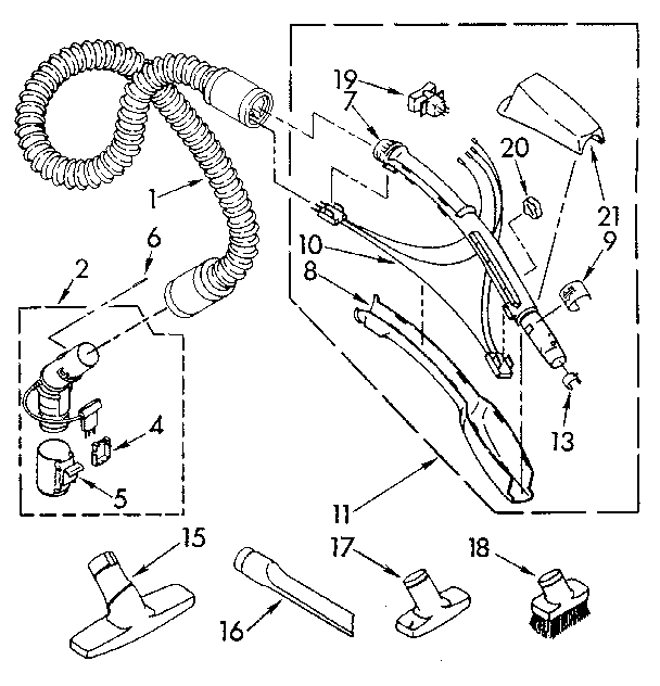 Hose and attachment