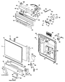 Control panel and door