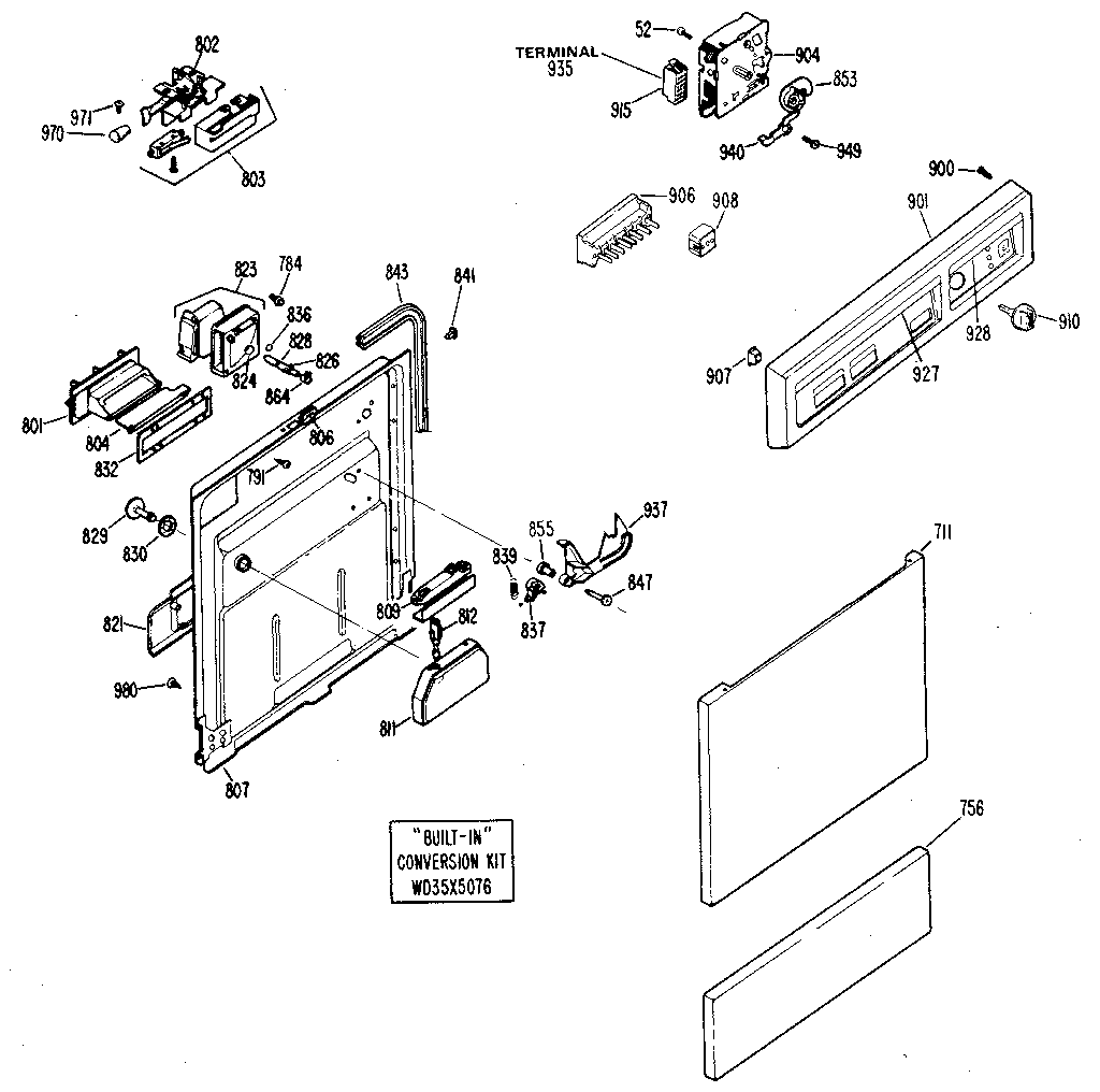 CONTROL PANEL AND FRONT