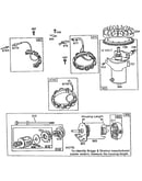 Electric starter, motor and drive assembly